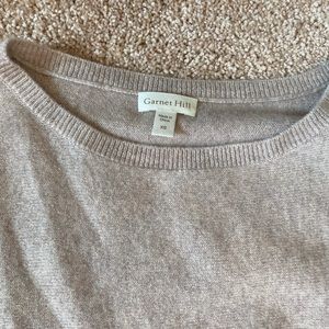Garnet Hill 100% Cashmere Cropped Sweater Winter XS Oat heather Exc condition!